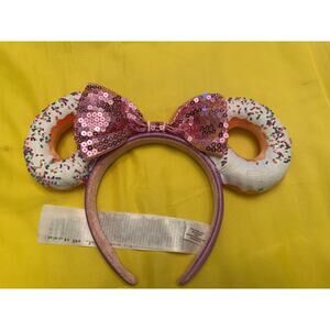 Disney Parks Frosted Donut Eats Minnie Mouse Ear Headband